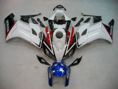 2004-2005 Honda CBR1000RR Motorcycle Fairings - White Red Glossy Black Blue Star
