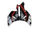 2004-2005 Honda CBR1000RR Motorcycle Fairings - Silver Glossy Black Red Stripe