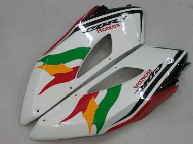 2004-2005 Honda CBR1000RR Motorcycle Fairings - White Blue Red Glossy Black Star EuroBet Lee