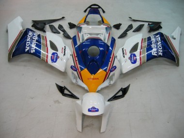 2004-2005 Honda CBR1000RR Motorcycle Fairings - White Blue Gold Rothmans