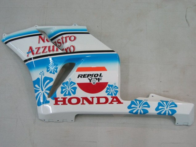 2004-2005 Honda CBR1000RR Motorcycle Fairings - White Blue Snow Nastro Azzurro 46