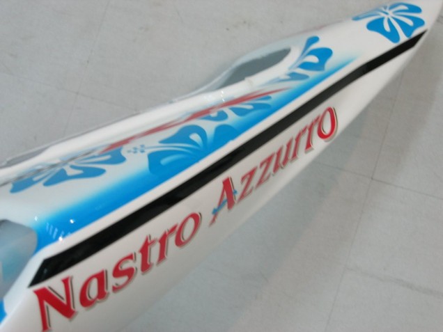 2004-2005 Honda CBR1000RR Motorcycle Fairings - White Blue Snow Nastro Azzurro 46