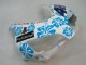 2004-2005 Honda CBR1000RR Motorcycle Fairings - White Blue Snow Nastro Azzurro 46