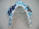 2004-2005 Honda CBR1000RR Motorcycle Fairings - White Blue Snow Nastro Azzurro 46