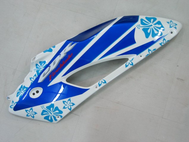 2004-2005 Honda CBR1000RR Motorcycle Fairings - White Blue Snow Nastro Azzurro 46