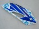 2004-2005 Honda CBR1000RR Motorcycle Fairings - White Blue Snow Nastro Azzurro 46