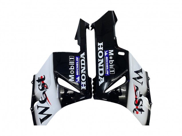 2004-2005 Honda CBR1000RR Motorcycle Fairings - Glossy Black White West