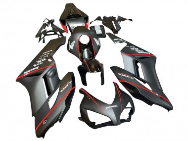 2004-2005 Honda CBR1000RR Motorcycle Fairings - Glossy Black Glossy Grey Red Stripe