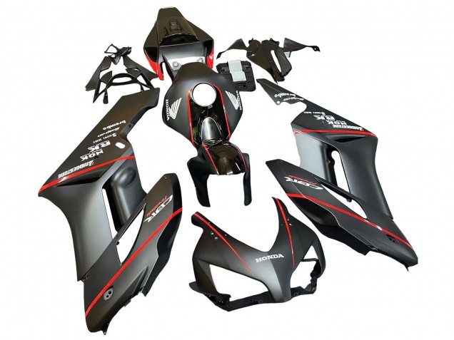 2004-2005 Honda CBR1000RR Motorcycle Fairings - Glossy Black Glossy Grey Red Stripe