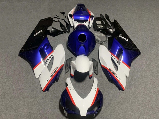 2004-2005 Honda CBR1000RR Motorcycle Fairings - White Blue Red Castrol