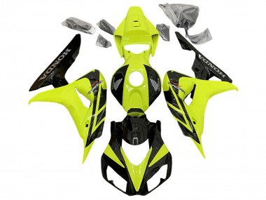 2006-2007 Honda CBR1000RR Motorcycle Fairings - Yellow Glossy Black