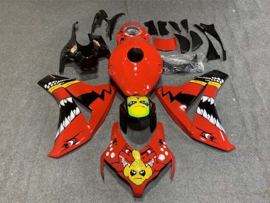 2008-2011 Honda CBR1000RR Motorcycle Fairings - Red Yellow Glossy Black Shark