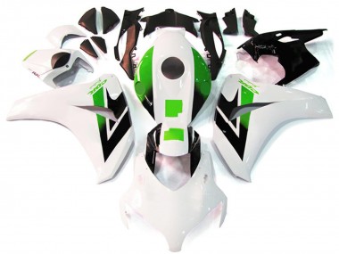 2008-2011 Honda CBR1000RR Motorcycle Fairing - White Green Glossy Black