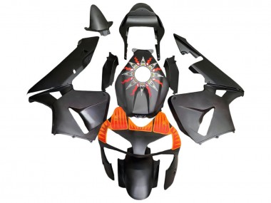 2003-2004 Honda CBR600RR Motorcycle Fairings - Matte Black Orange