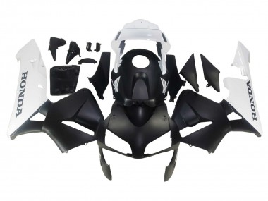 2003-2004 Honda CBR600RR Motorcycle Fairings - White Matte Black