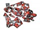 2005-2006 Honda CBR600RR Motorcycle Fairings - Black with Red Grey Camouflage