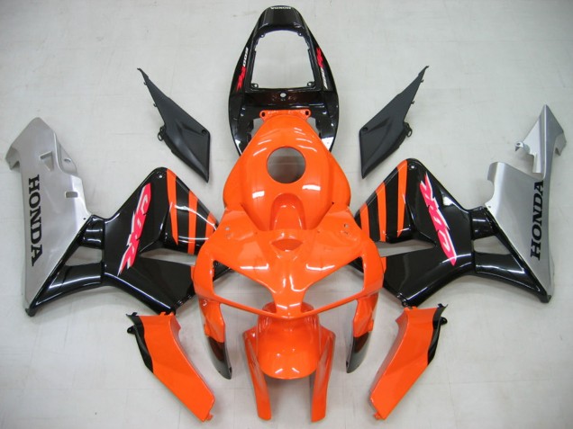 2005-2006 Honda CBR600RR Motorcycle Fairings - Orange Black Silver