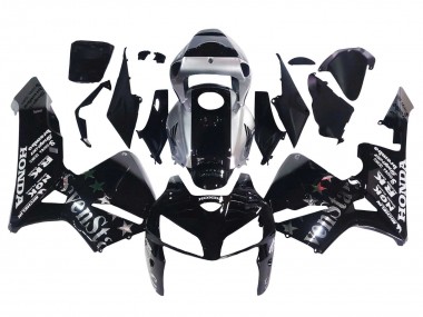 2005-2006 Honda CBR600RR Motorcycle Fairings - Black Silver SevenStars