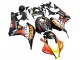 2007-2008 Honda CBR600RR Motorcycle Fairings - Matte Black Orange Red Rossi Repsol 46