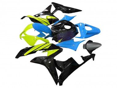 2007-2008 Honda CBR600RR Motorcycle Fairings - Blue Yellow Glossy Black