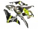 2007-2008 Honda CBR600RR Motorcycle Fairings - Grey Fluorescent Yellow Shark