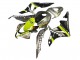 2007-2008 Honda CBR600RR Motorcycle Fairings - Grey Fluorescent Yellow Shark