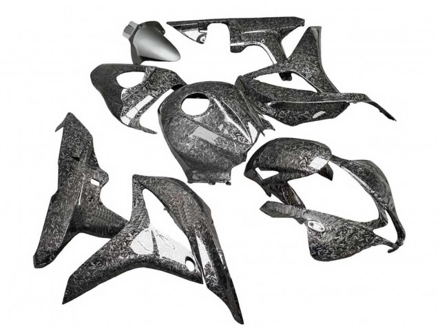 2007-2008 Honda CBR600RR Motorcycle Fairings - Black Forged Carbon Fiber