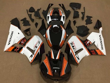 2013-2023 Honda CBR600RR Motorcycle Fairings - White Orange Glossy Black Repsol