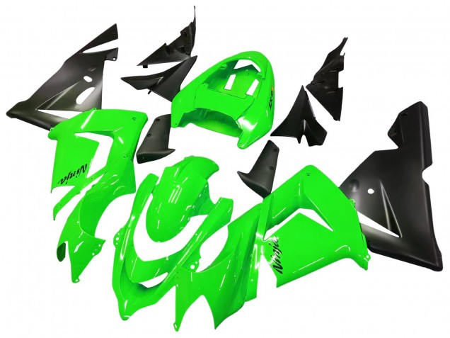 2004-2005 Kawasaki ZX10R Motorcycle Fairings - Green Black Ninja