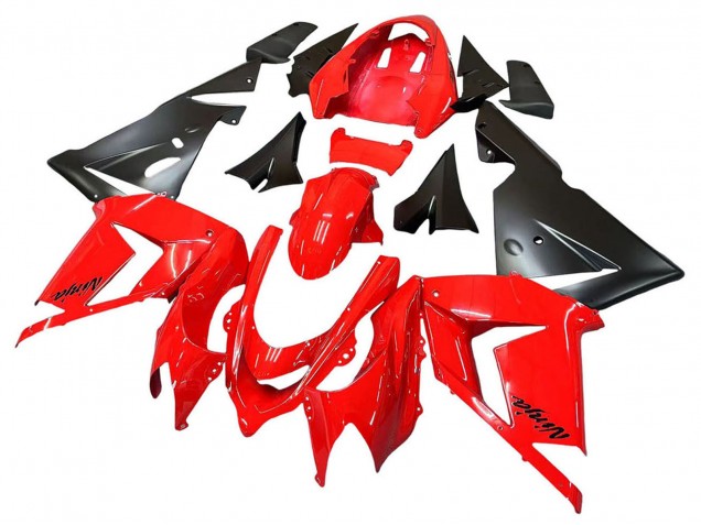 2004-2005 Kawasaki ZX10R Motorcycle Fairings - Red Black Ninja