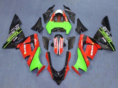 2004-2005 Kawasaki ZX10R Motorcycle Fairings - Green White Ninja