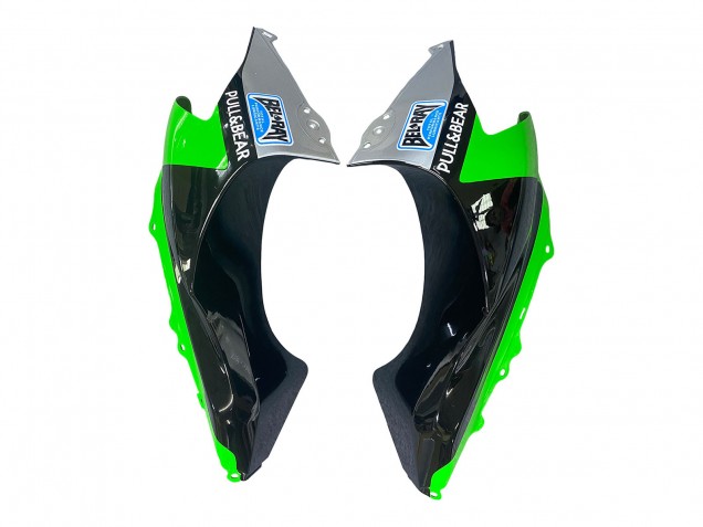 2004-2005 Kawasaki ZX10R Motorcycle Fairings - Green Silver Black 69