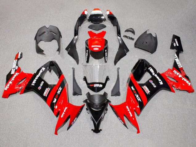 2008-2010 Kawasaki ZX10R Motorcycle Fairings - Red Black Kick Elf