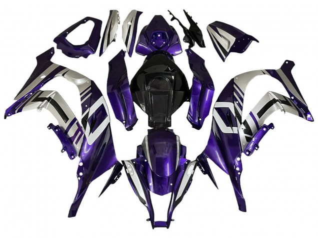 2008-2010 Kawasaki ZX10R Motorcycle Fairings - Purple Silver Black