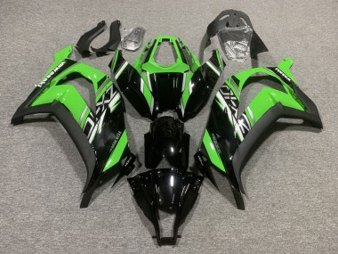 2011-2015 Kawasaki ZX10R Motorcycle Fairings - Green Glossy Black Matte Black