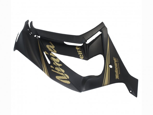 2011-2015 Kawasaki ZX10R Motorcycle Fairings - Matte Black Gold Snow Elf