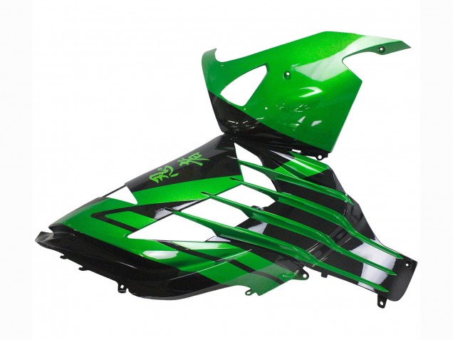 2012-2024 Green Glossy Black Kawasaki ZX14R ZZR1400 Motorcycle Fairing Kits