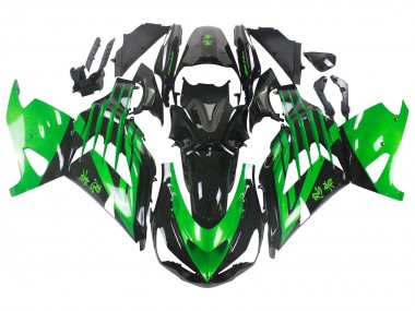 2012-2024 Green Glossy Black Kawasaki ZX14R ZZR1400 Motorcycle Fairing Kits