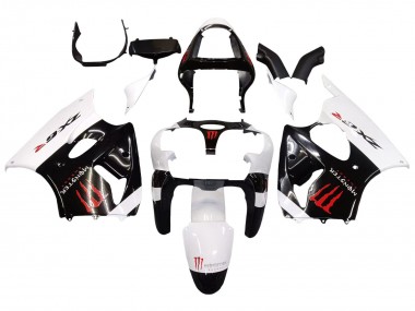 2000-2002 Kawasaki ZX6R Motorcycle Fairings - White Black Red Monster