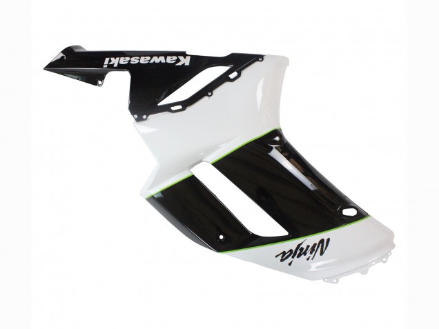 2007-2008 Kawasaki ZX6R Motorcycle Fairings - Black White Ninja