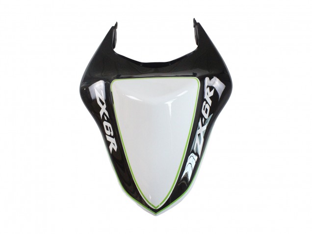 2007-2008 Kawasaki ZX6R Motorcycle Fairings - Black White Ninja