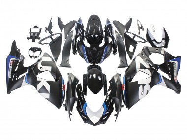 2009-2016 Suzuki GSXR 1000 Motorcycle Fairings - Matte Black White Blue