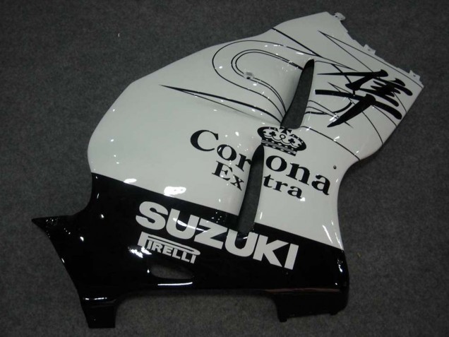 1996-2007 Suzuki GSXR 1300 Hayabusa Motorcycle Fairings - White Black Corona