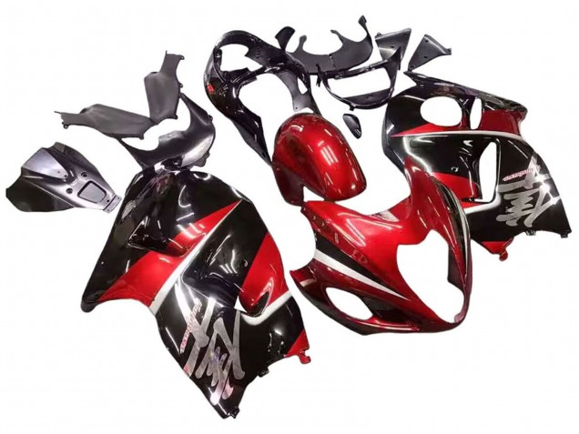 1996-2007 Suzuki GSXR 1300 Hayabusa Motorcycle Fairings - Red Glossy Black Hayabusa