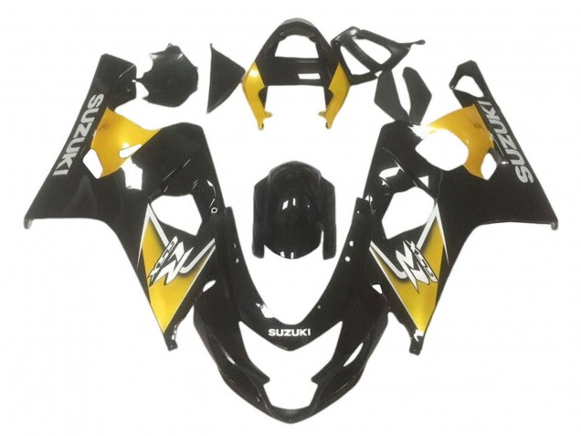 2001-2003 Suzuki GSXR 600 / GSXR 750 Motorcycle Fairings - Yellow Glossy Black