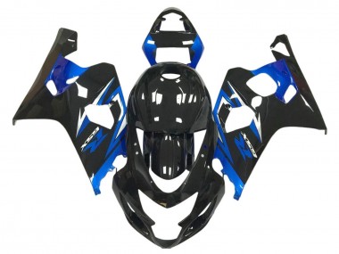 2004-2005 Suzuki GSXR 600 / GSXR 750 Motorcycle Fairings - Glossy Black Blue