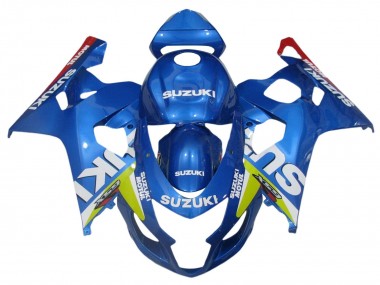 2004-2005 Suzuki GSXR 600 / GSXR 750 Motorcycle Fairings - Blue Green Red Motul