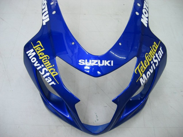2004-2005 Blue White Yellow Green Telefonica Motul MoviStar Suzuki GSXR 600 / GSXR 750 Motorcycle Fairings