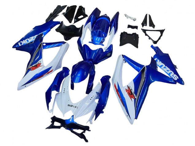 2008-2010 Suzuki GSXR 600 / GSXR 750 Motorcycle Fairing Kits - Blue White Red