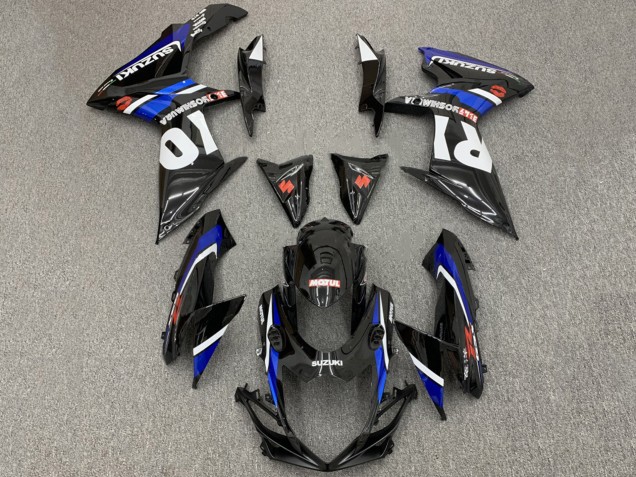 2008-2010 Suzuki GSXR 600 / GSXR 750 Motorcycle Fairings - Glossy Black White Blue Red